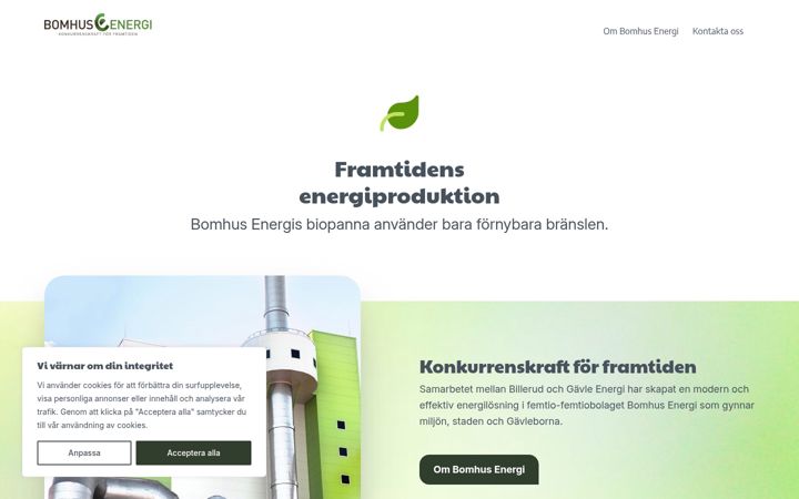 Screenshot of bomhusenergi.se