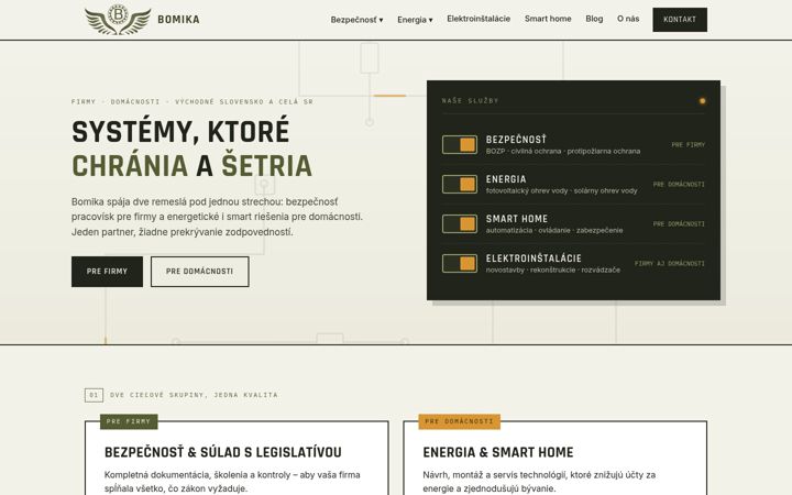Screenshot of bomika.sk