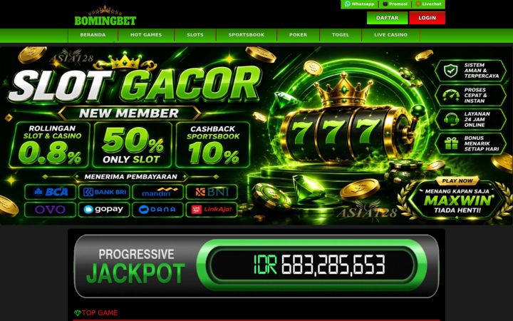 Screenshot of bomingbetslot.com