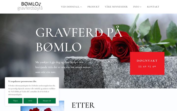 Screenshot of bomlogravferd.no