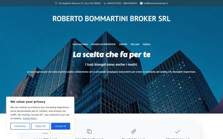 Captura de pantalla de bommartinibroker.it