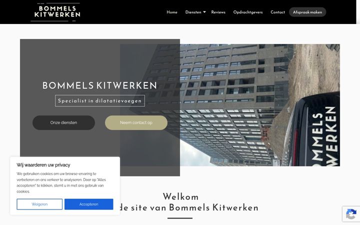 Captura de pantalla de bommelskitwerken.nl