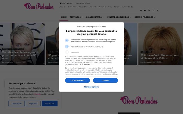 Screenshot of bompenteados.com