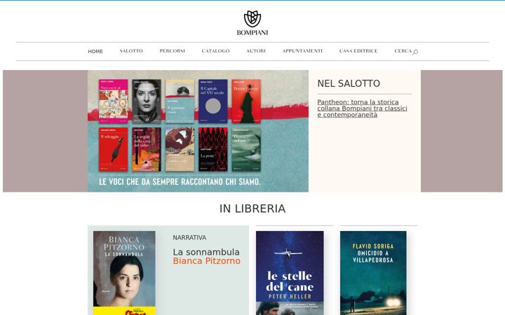 Screenshot of bompiani.it