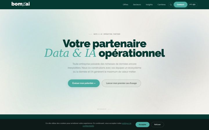 Screenshot of bomzai.fr