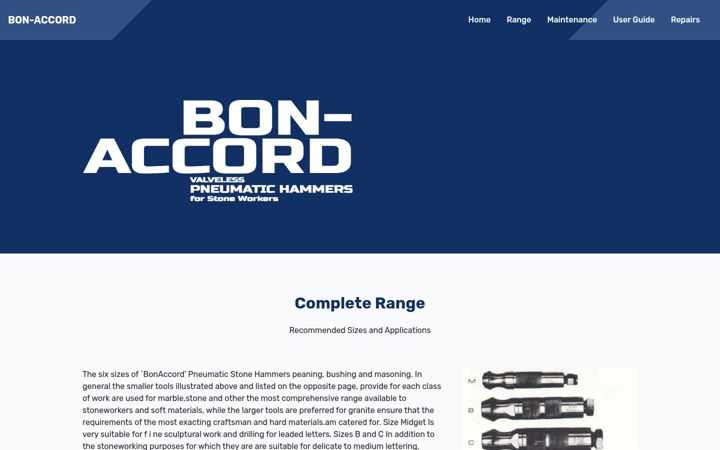 Screenshot of bon-accord-hammer.co.uk
