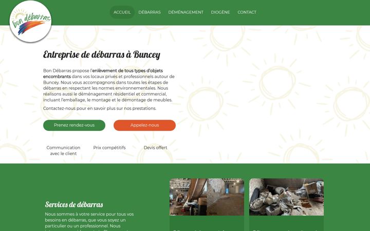Screenshot of bon-debarras21.fr