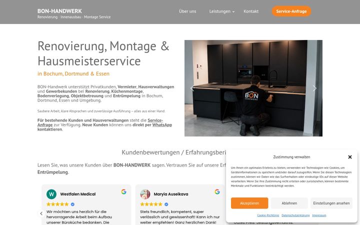 Screenshot van bon-handwerk.de