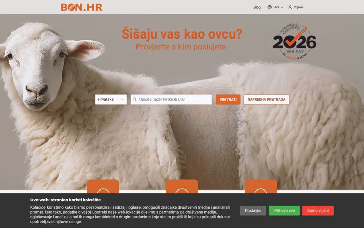 Screenshot of bon.hr