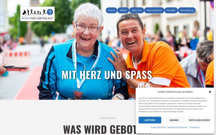 Екранна снимка на bona-inklusionslauf.de