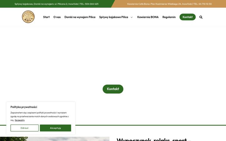 Screenshot von bona-splywykajakowe.pl