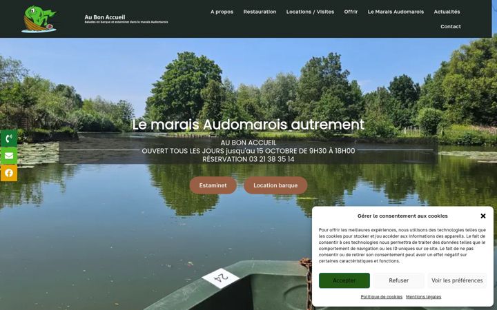 Screenshot of bonaccueil-marais.fr
