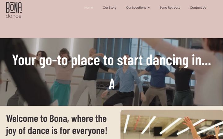 Screenshot von bonadance.com