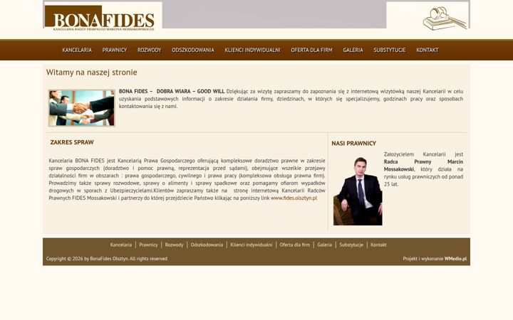 Screenshot of bonafides.olsztyn.pl