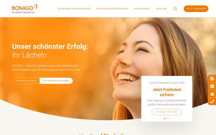 Screenshot of bonago.de