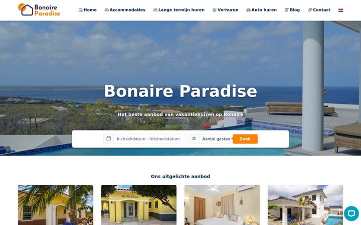 Screenshot of bonaireparadise.nl