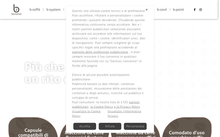 Screenshot του bonamicicaffe.com