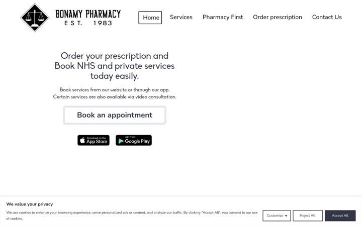 Screenshot του bonamypharmacy.co.uk