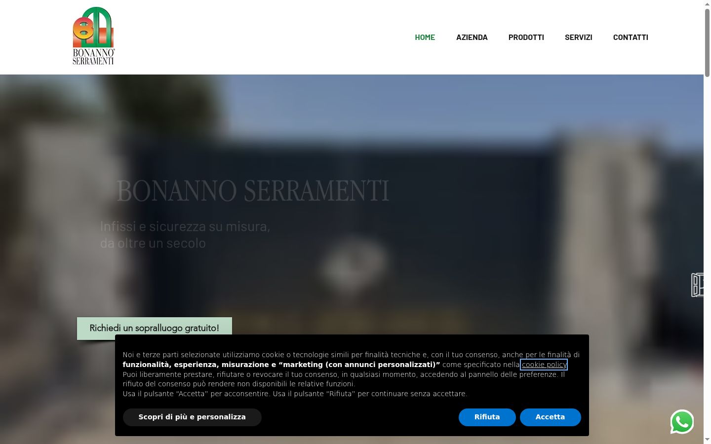 Screenshot van de toestemmingsbanner zoals getoond vóór enige interactie