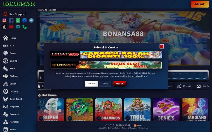 Screenshot του bonansa88.net