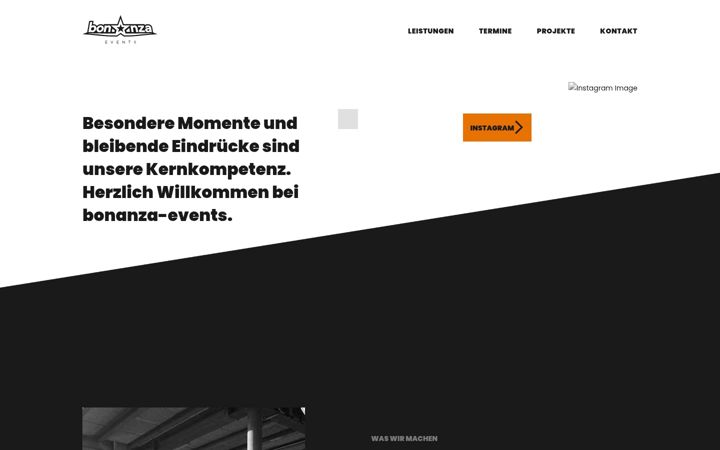 Screenshot of bonanza-events.de