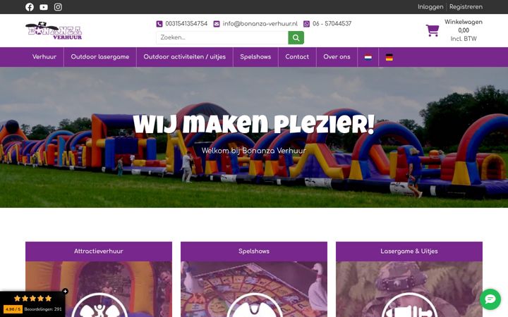 Screenshot του bonanza-verhuur.nl