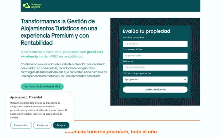 Screenshot of bonanzacapital.es