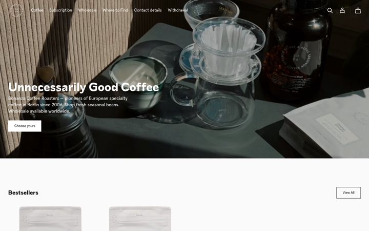 Screenshot of bonanzacoffee.de