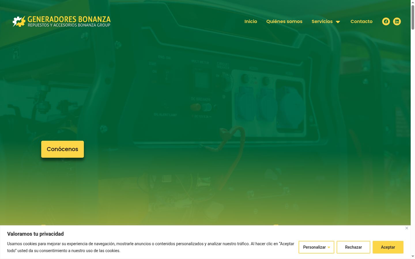 Screenshot des Einwilligungsbanners vor jeglicher Interaktion