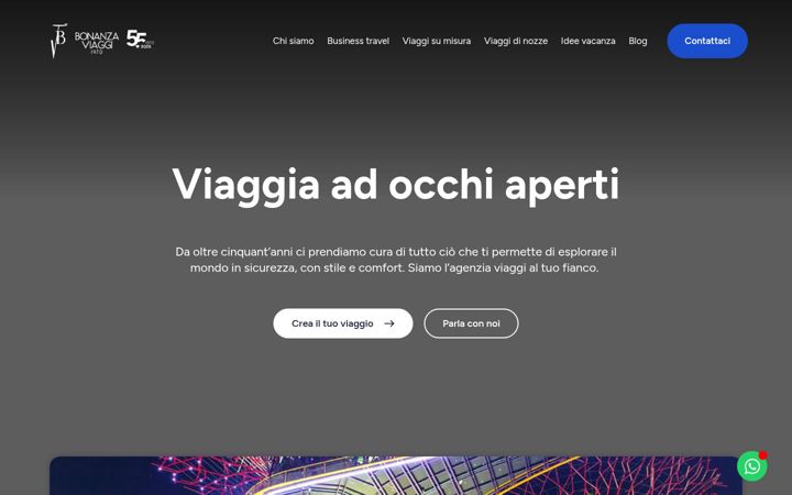 Screenshot von bonanzaviaggi.it