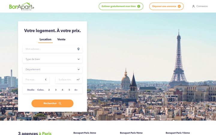 Screenshot of bonapart.fr