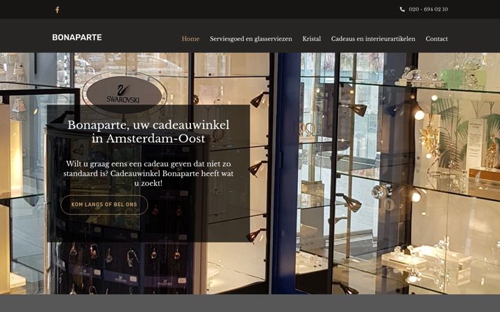 Ekrano kopija bonapartekristal.nl