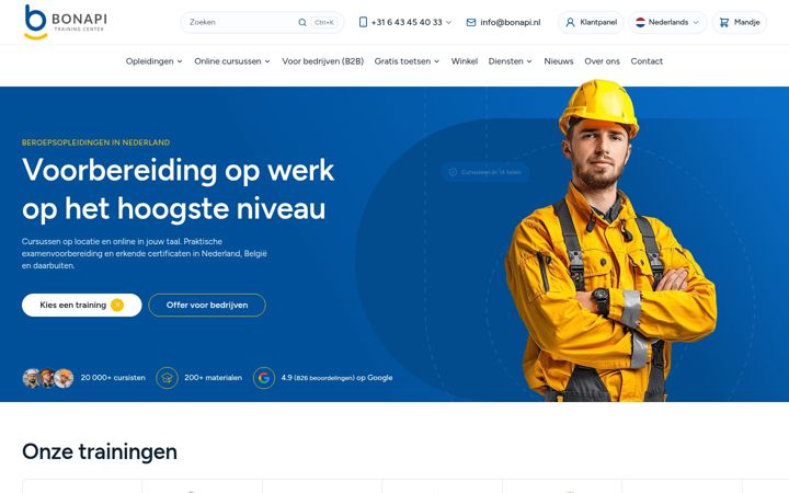 Ekrano kopija bonapi.nl