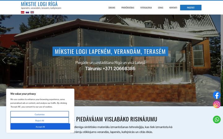 Screenshot of bonatex.lv