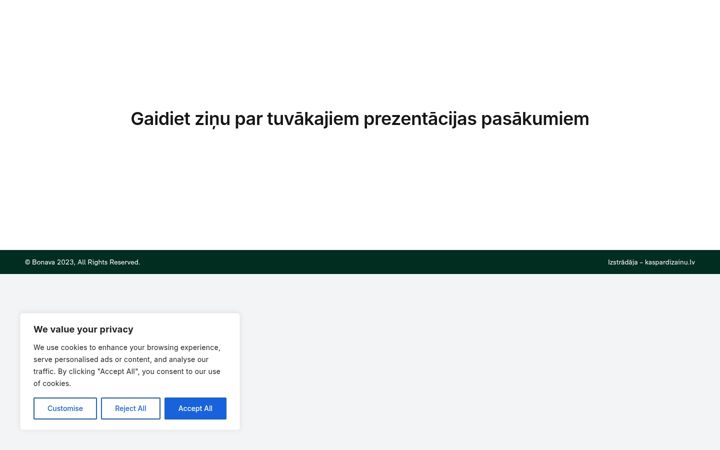 Screenshot of bonava.live