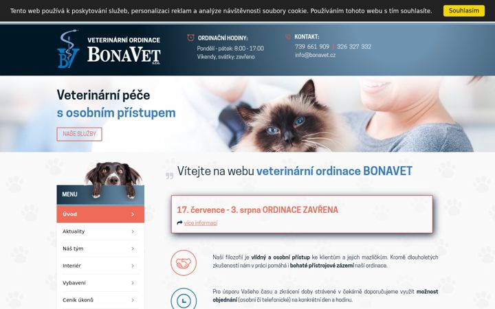 Screenshot of bonavet.cz