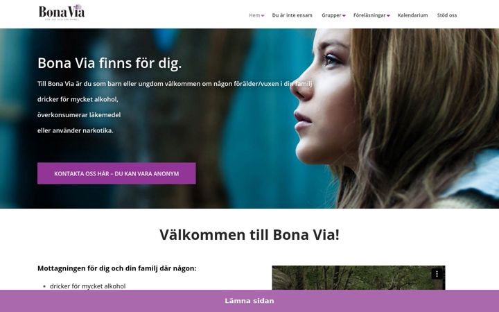 Screenshot of bonavia.se