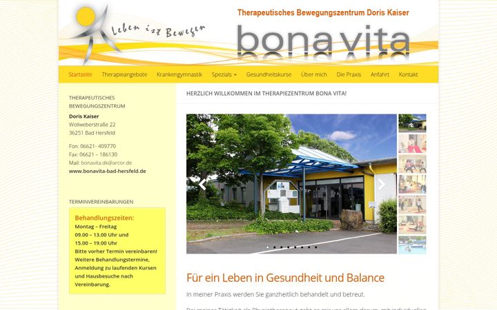 Screenshot of bonavita-bad-hersfeld.de