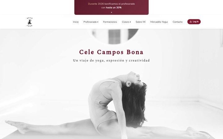 Screenshot of bonayoga.com.ar
