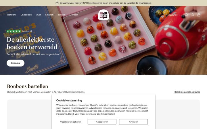Snimka zaslona za bonbonbook.nl
