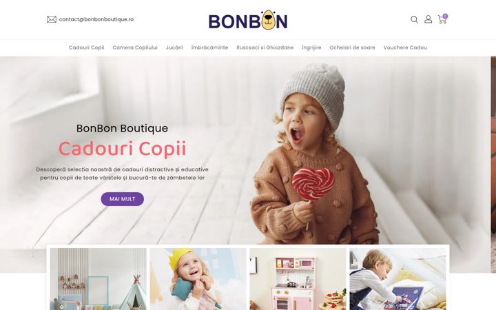 Snimka zaslona za bonbonboutique.ro