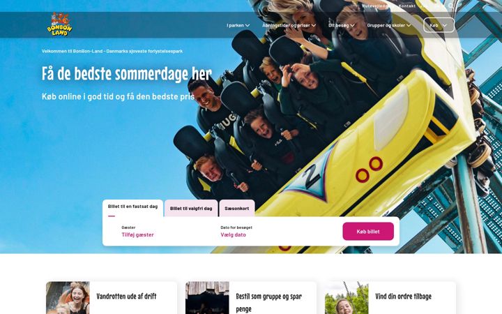 Screenshot of bonbonland.dk