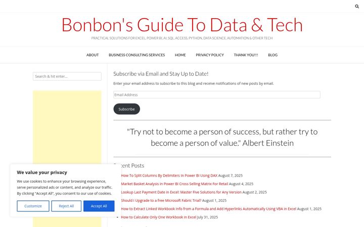 Snimka zaslona za bonbonsguide.com