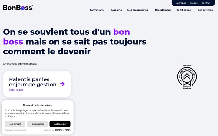 Capture d'écran de bonboss.ca