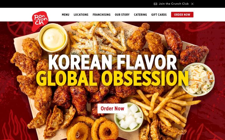 Screenshot of bonchon.com