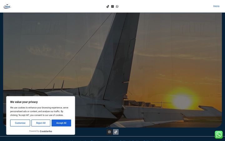 Screenshot of bond-vuelosprivados.com