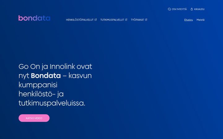 Ekraanipilt saidist bondata.fi