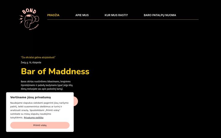 Screenshot of bondbar.lt
