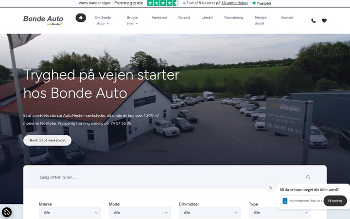Captura de ecrã de bondeauto.dk