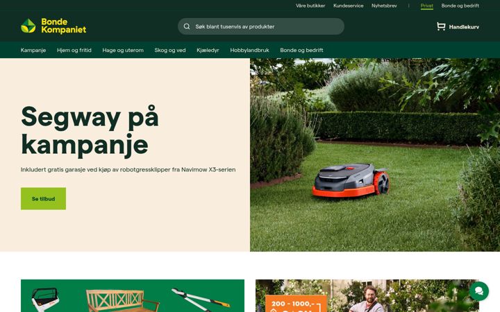 Screenshot of bondekompaniet.no